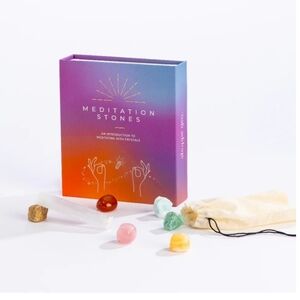 Meditation Stones Set - Purple and Orange